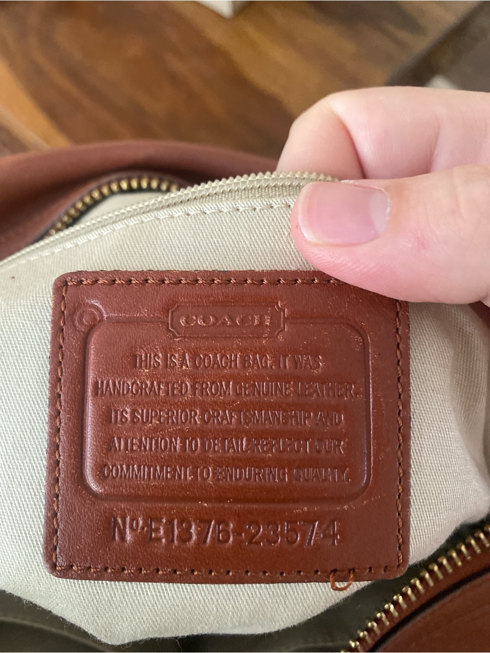 Coach Cognac Leather Satchel with Tassel Accents - Picture 4 of 8